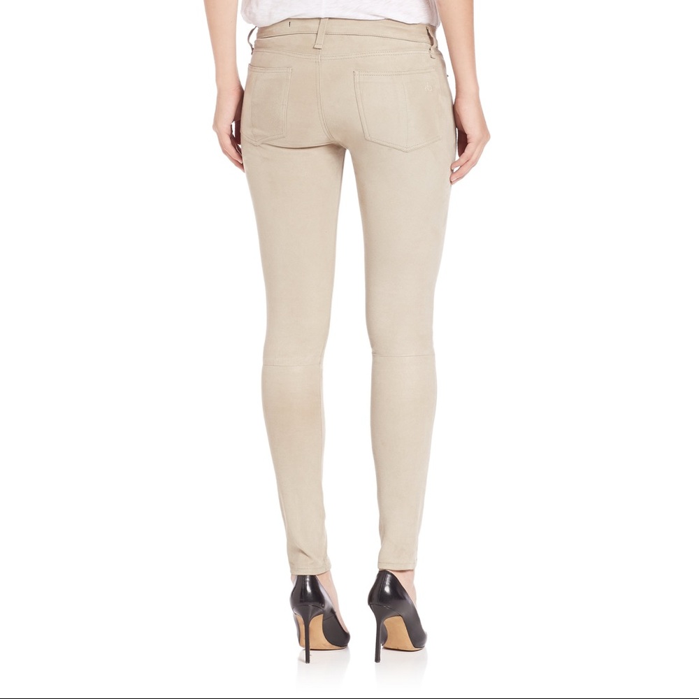 Rag & Bone Stone Suede Skinny Jeans - Picture 2 of 8